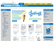 Tablet Screenshot of edworksheets.com